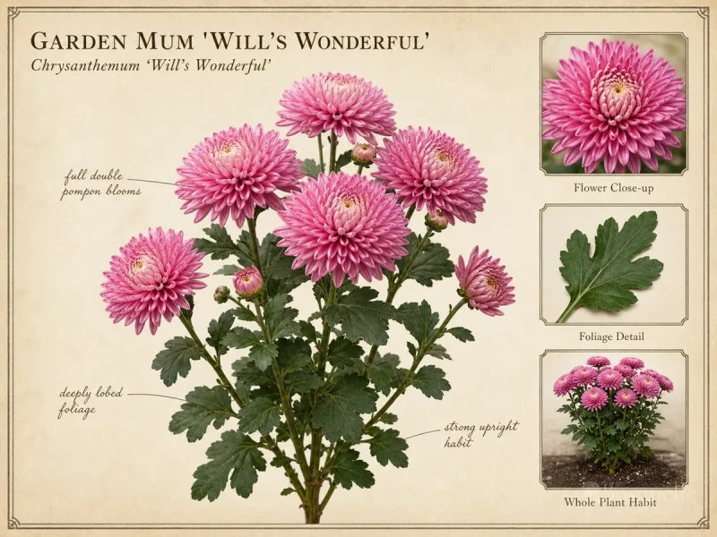 Garden Mum ‘Will’s Wonderful’ (Chrysanthemum ‘Will’s Wonderful’)