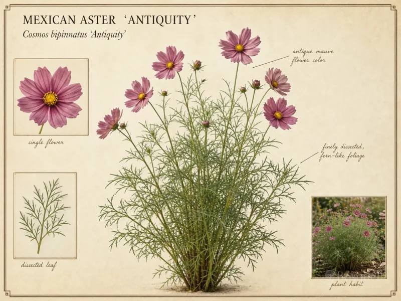 Mexican Aster  ‘Antiquity’ (Cosmos bipinnatus ‘Antiquity’)
