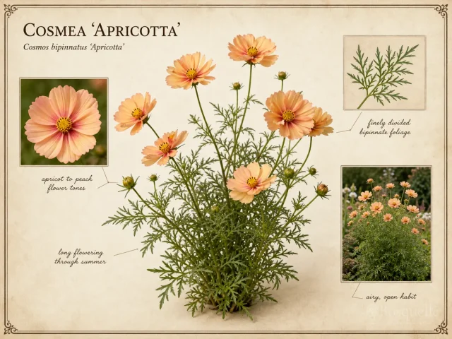 Cosmea ‘Apricotta’ (Cosmos bipinnatus ‘Apricotta’)