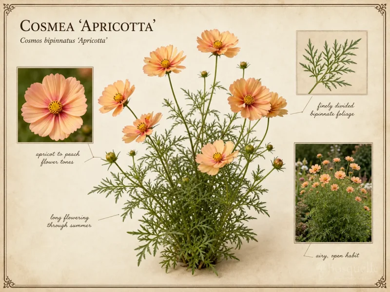 Cosmea ‘Apricotta’ (Cosmos bipinnatus ‘Apricotta’)