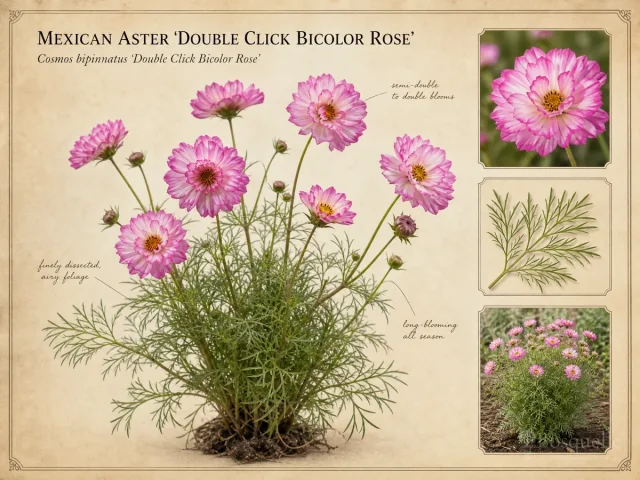 Mexican Aster 'Double Click Bicolor Rose'
