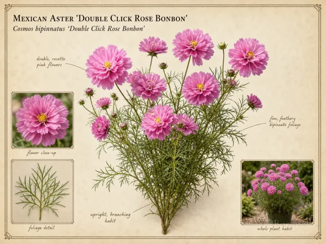 Mexican Aster 'Double Click Rose Bonbon'
