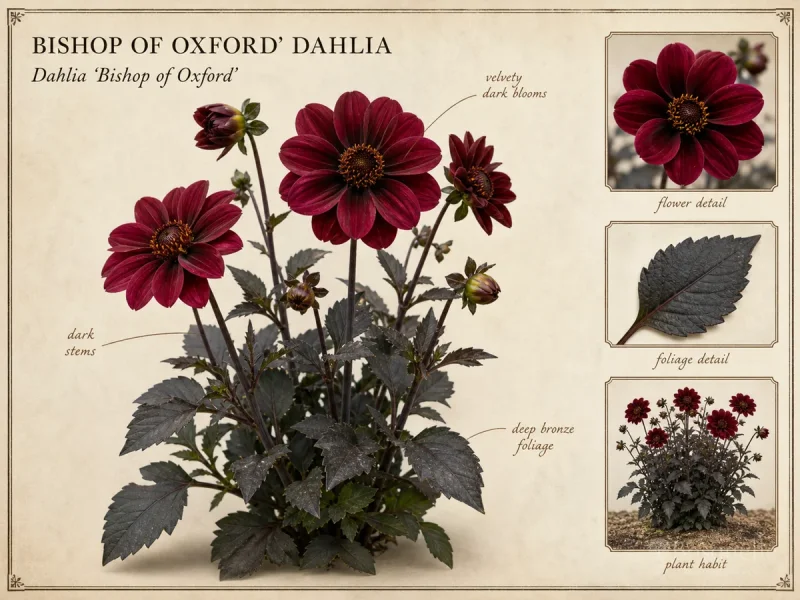 Bishop of Oxford’ Dahlia (Dahlia ‘Bishop of Oxford’)