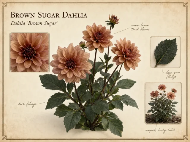 Brown Sugar Dahlia (Dahlia ‘Brown Sugar’)