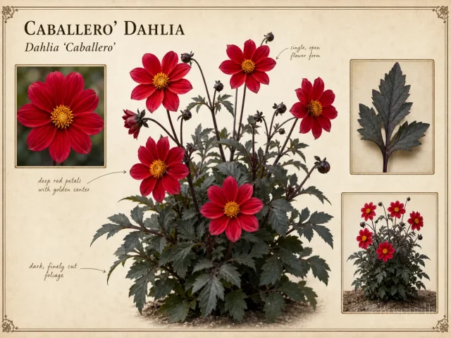 Caballero’ Dahlia (Dahlia ‘Caballero’)