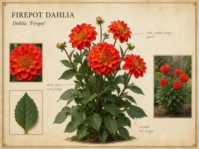 Firepot Dahlia (Dahlia ‘Firepot’)