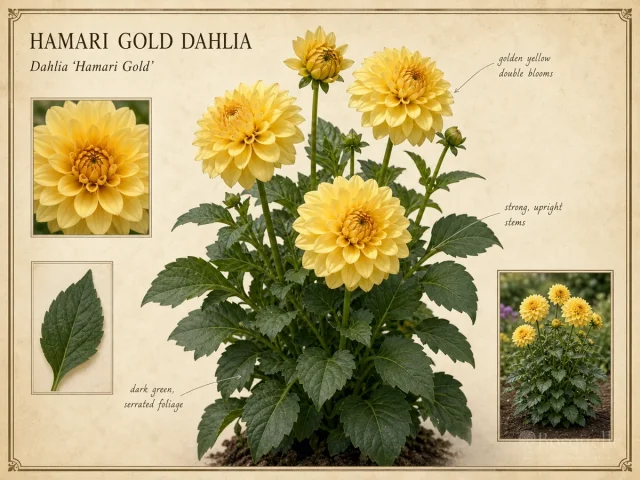 Hamari Gold Dahlia (Dahlia ‘Hamari Gold’)