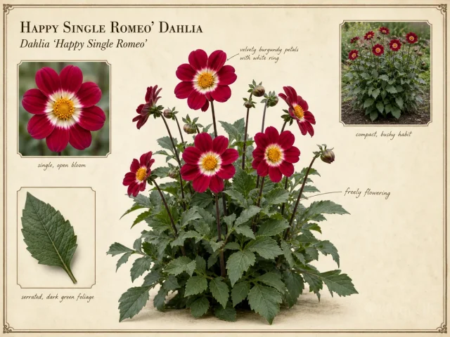 Happy Single Romeo’ Dahlia (Dahlia ‘Happy Single Romeo’)