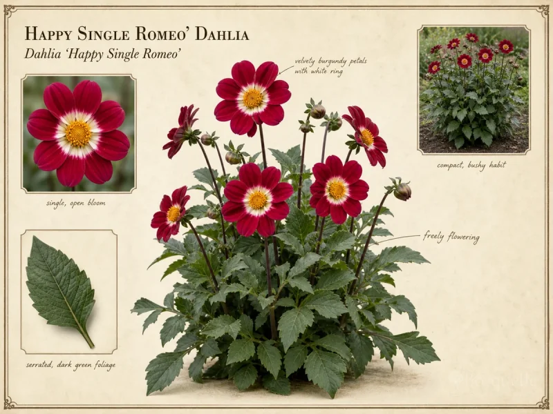 Happy Single Romeo’ Dahlia (Dahlia ‘Happy Single Romeo’)