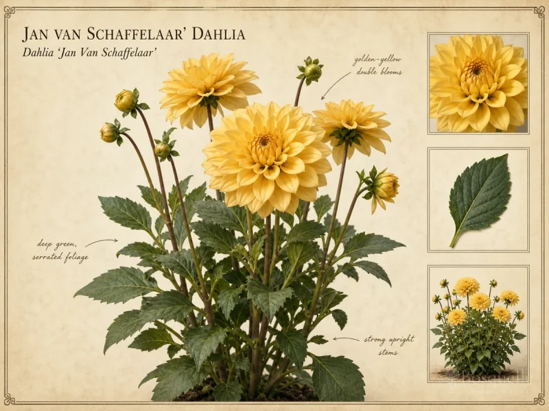 Jan Van Schaffelaar’ Dahlia (Dahlia ‘Jan Van Schaffelaar’)