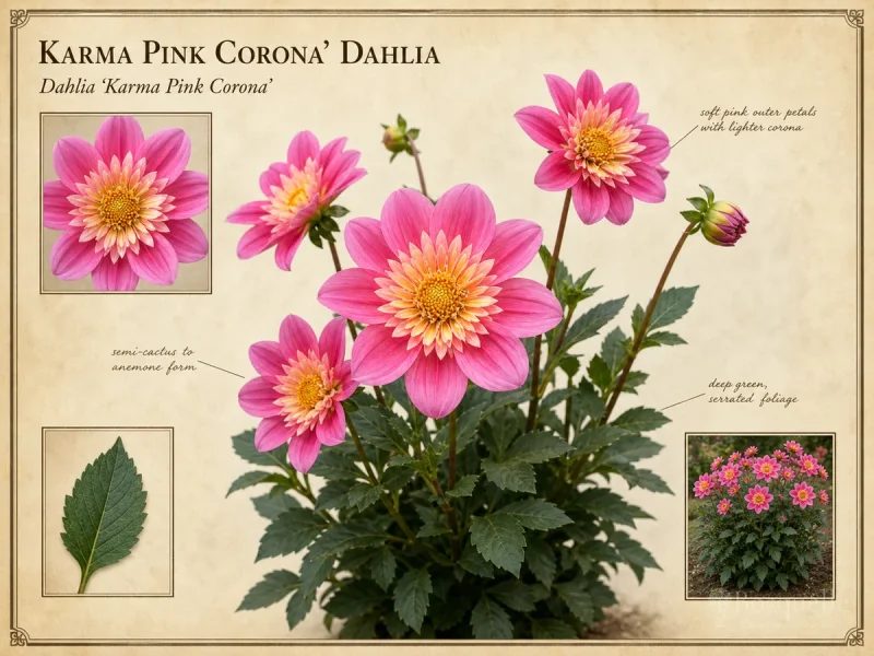 Karma Pink Corona’ Dahlia (Dahlia ‘Karma Pink Corona’)
