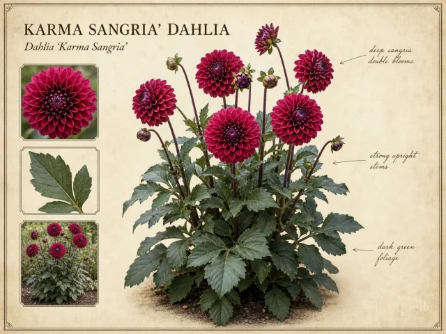 Karma Sangria’ Dahlia (Dahlia ‘Karma Sangria’)