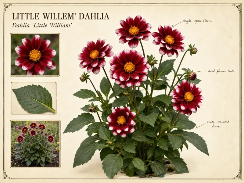 Little Willem’ Dahlia (Dahlia ‘Little William’)