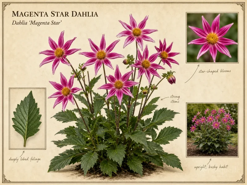 Magenta Star Dahlia (Dahlia ‘Magenta Star’)