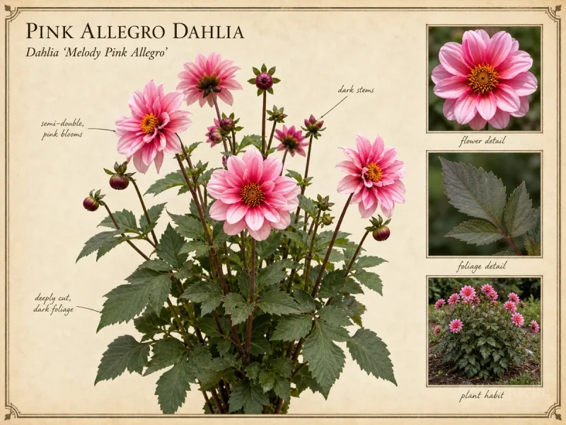 Pink Allegro Dahlia (Dahlia ‘Melody Pink Allegro’)
