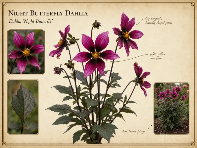 Night Butterfly Dahlia (Dahlia ‘Night Butterfly’)