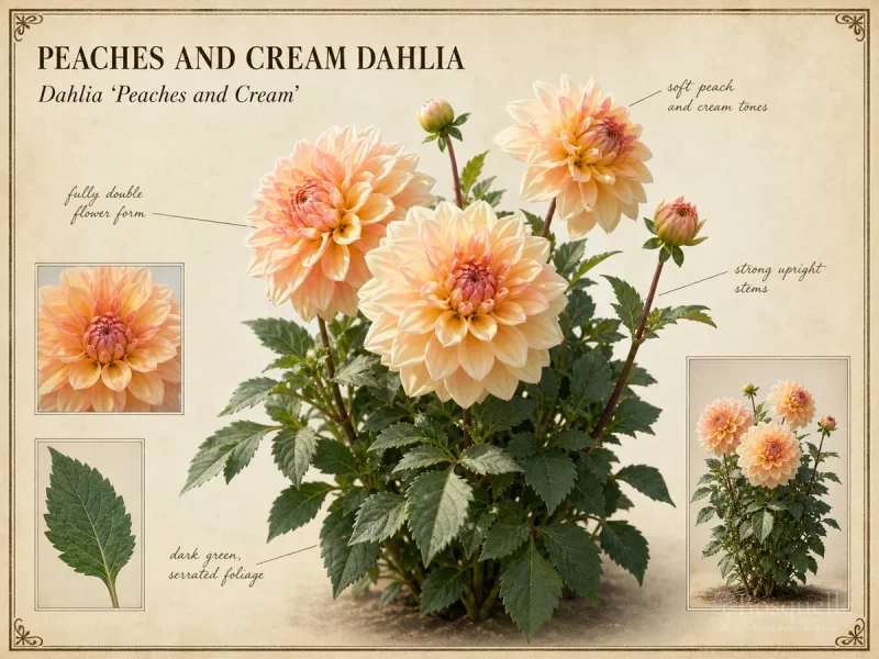 Peaches and Cream Dahlia (Dahlia ‘Peaches and Cream’)