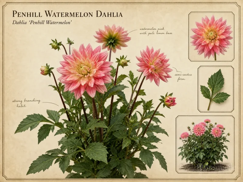 Penhill Watermelon Dahlia (Dahlia ‘Penhill Watermelon’)
