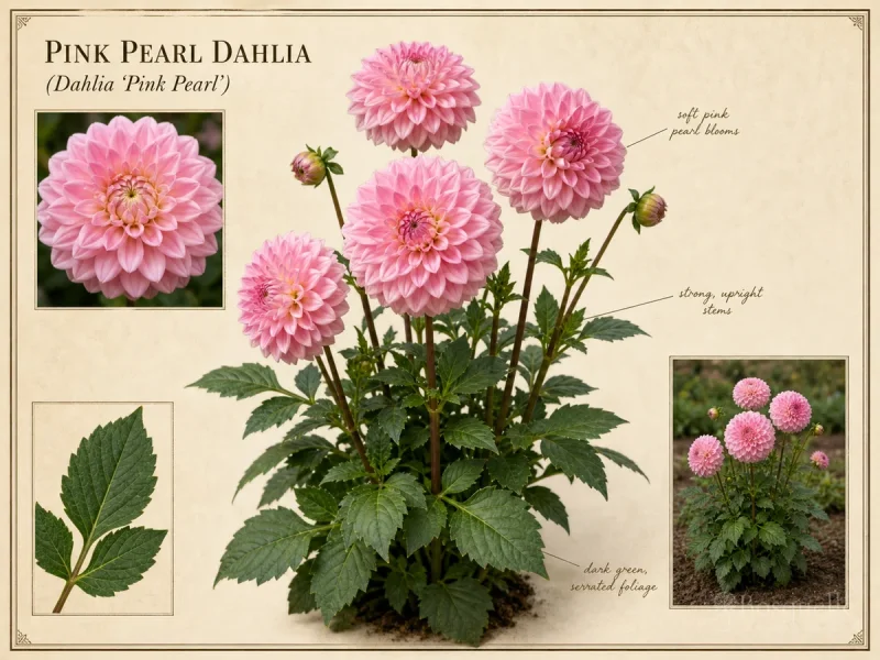 Pink Pearl Dahlia (Dahlia ‘Pink Pearl’)