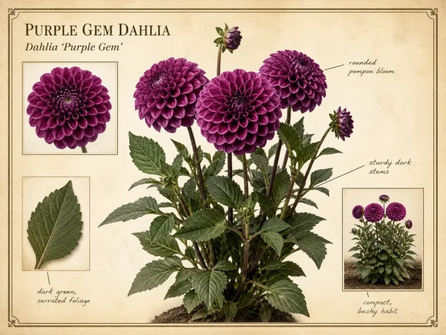 Purple Gem Dahlia