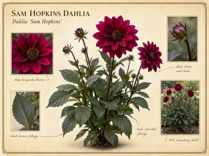 Sam Hopkins Dahlia (Dahlia ‘Sam Hopkins’)