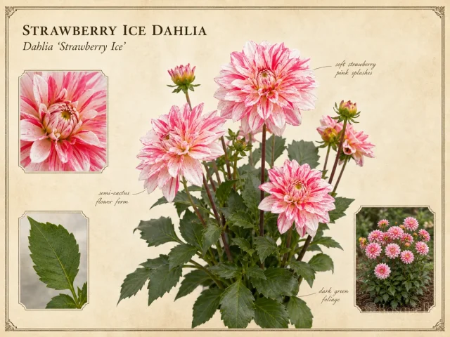 Strawberry Ice Dahlia