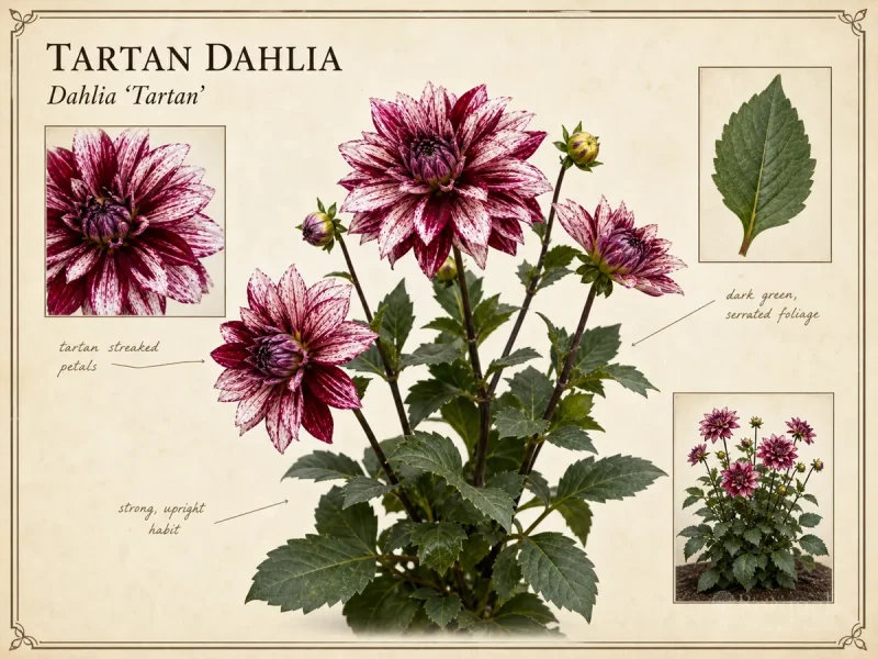 Tartan Dahlia (Dahlia ‘Tartan’)
