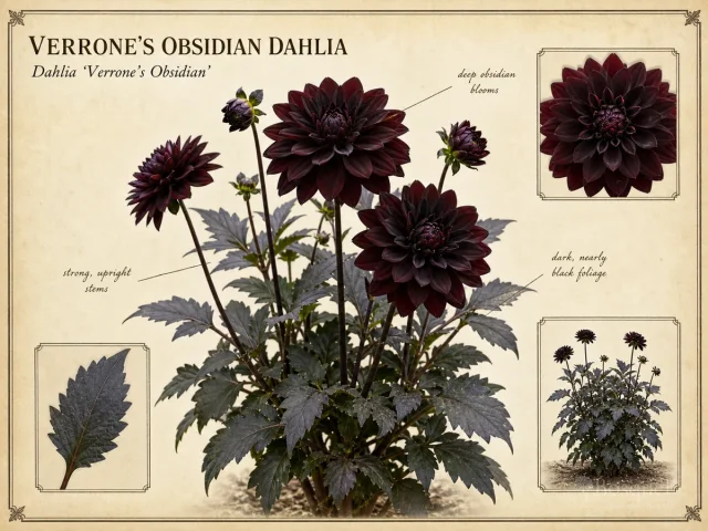 Verrone’s Obsidian Dahlia (Dahlia ‘Verrone’s Obsidian’)