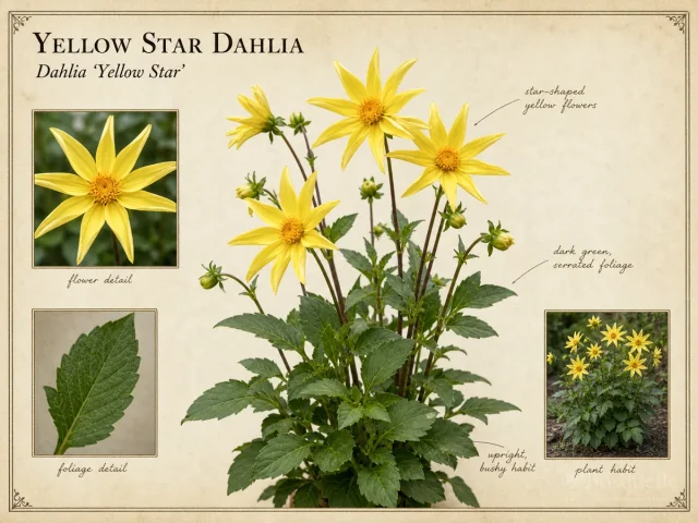 Yellow Star Dahlia (Dahlia ‘Yellow Star’)