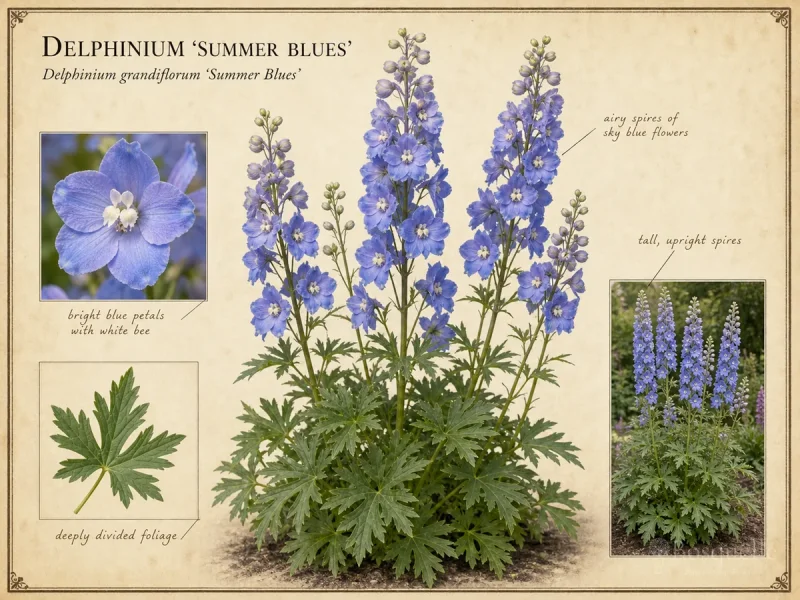 Delphinium ‘Summer Blues’ (Delphinium grandiflorum ‘Summer Blues’)