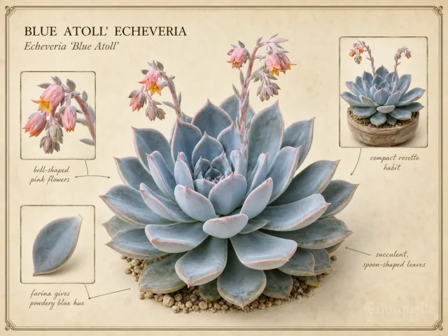 Blue Atoll’ Echeveria (Echeveria ‘Blue Atoll’)