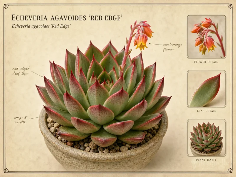 Echeveria agavoides 'Red Edge'