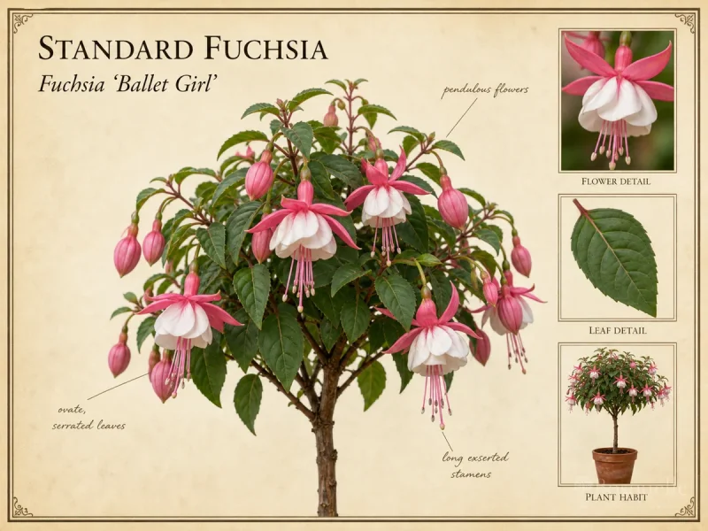 Standard Fuchsia (Fuchsia ‘Ballet Girl’)