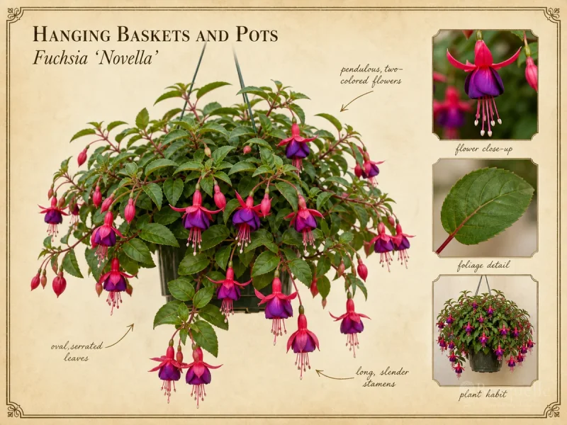 Hanging Baskets and Pots (Fuchsia ‘Novella’)