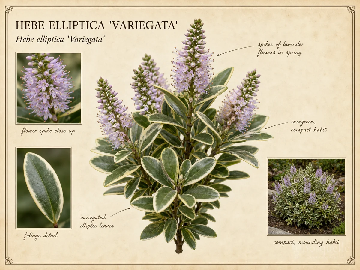 Hebe elliptica 'Variegata'