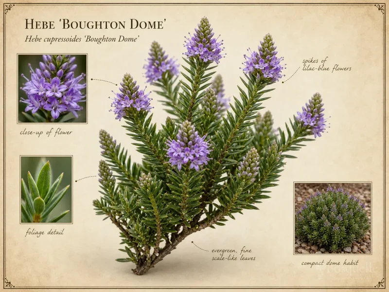 Hebe ‘Boughton Dome’ (Hebe cupressoides ‘Boughton Dome’)