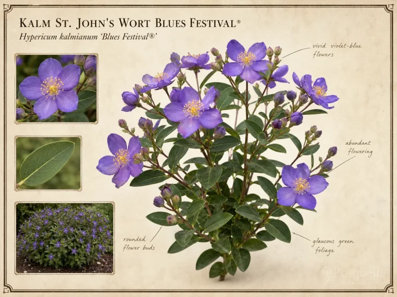 Kalm St. John's Wort Blues Festival® botanical diagram