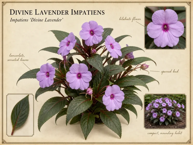 Divine Lavender Impatiens — New Guinea hybrids (15)