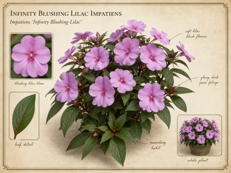 Infinity Blushing Lilac Impatiens — New Guinea hybrids (15)