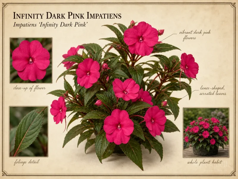 Infinity Dark Pink Impatiens — New Guinea hybrids (15)