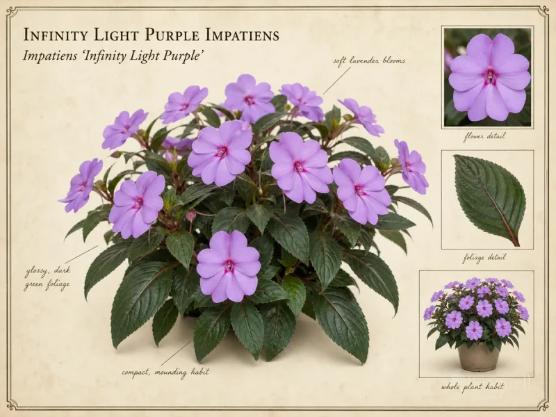 Infinity Light Purple Impatiens — New Guinea hybrids (15)