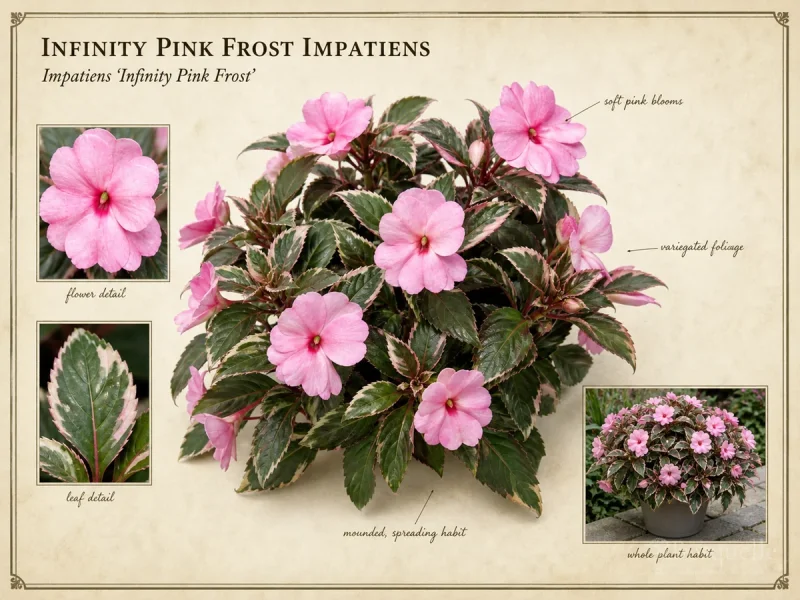 Infinity Pink Frost Impatiens — New Guinea hybrids (15)