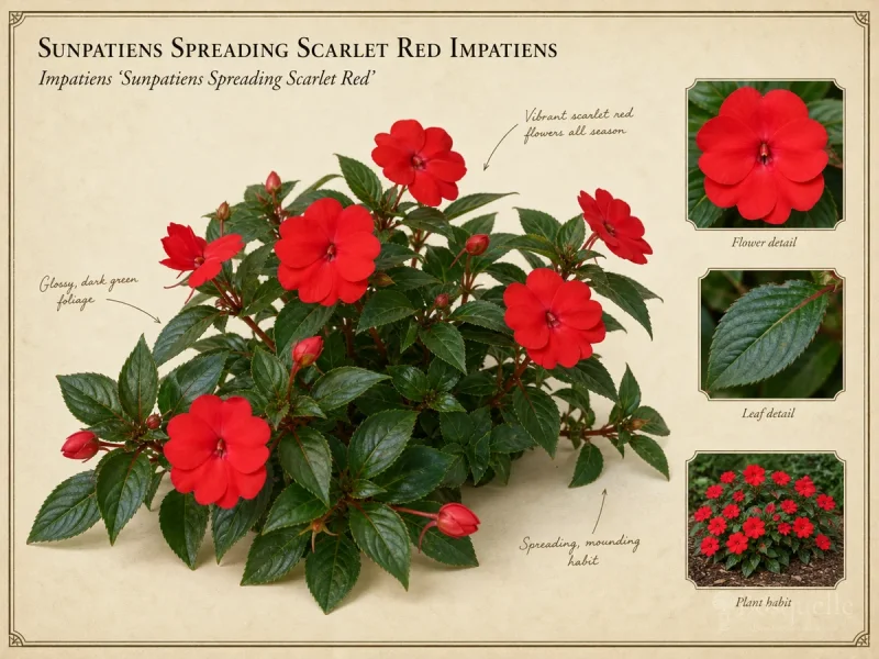 Sunpatiens Spreading Scarlet Red Impatiens