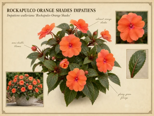 Rockapulco Orange Shades Impatiens (Impatiens walleriana ‘Rockapulco Orange Shades’)