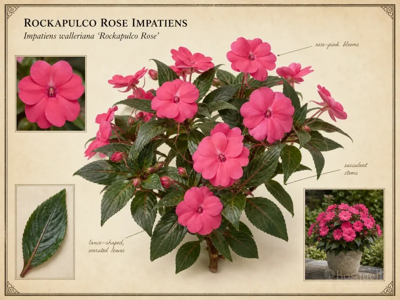 Rockapulco Rose Impatiens — Busy lizzie / walleriana (13)