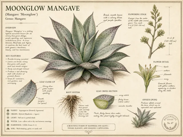 Moonglow Mangave (Mangave ‘Moonglow’)