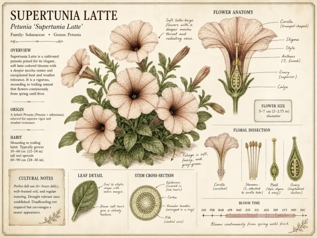 Supertunia Latte (Petunia ‘Supertunia Latte’)