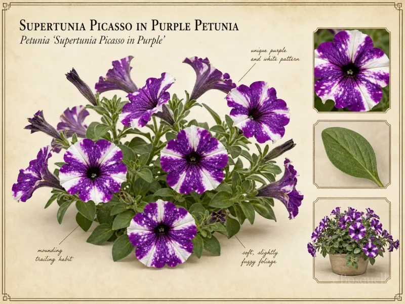 Supertunia Picasso in Purple Petunia (Petunia ‘Supertunia Picasso in Purple’)