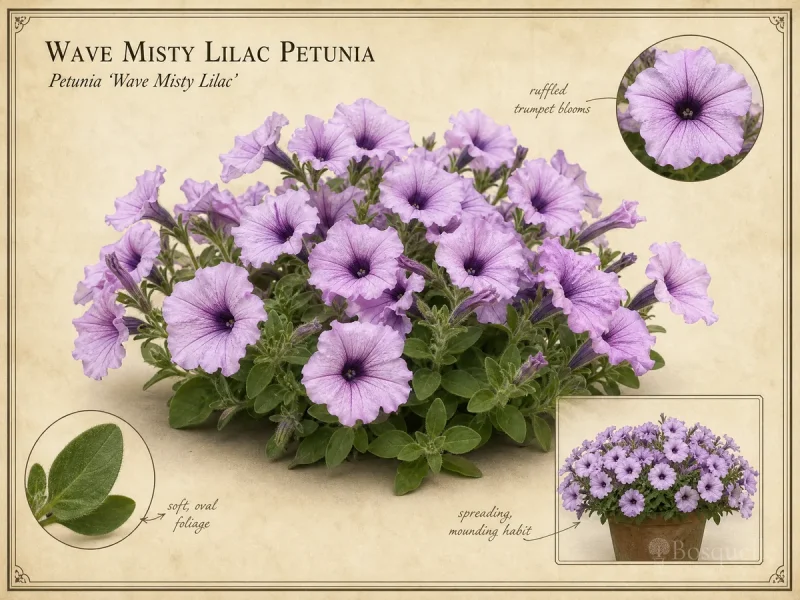 Wave Misty Lilac Petunia (Petunia ‘Wave Misty Lilac’)