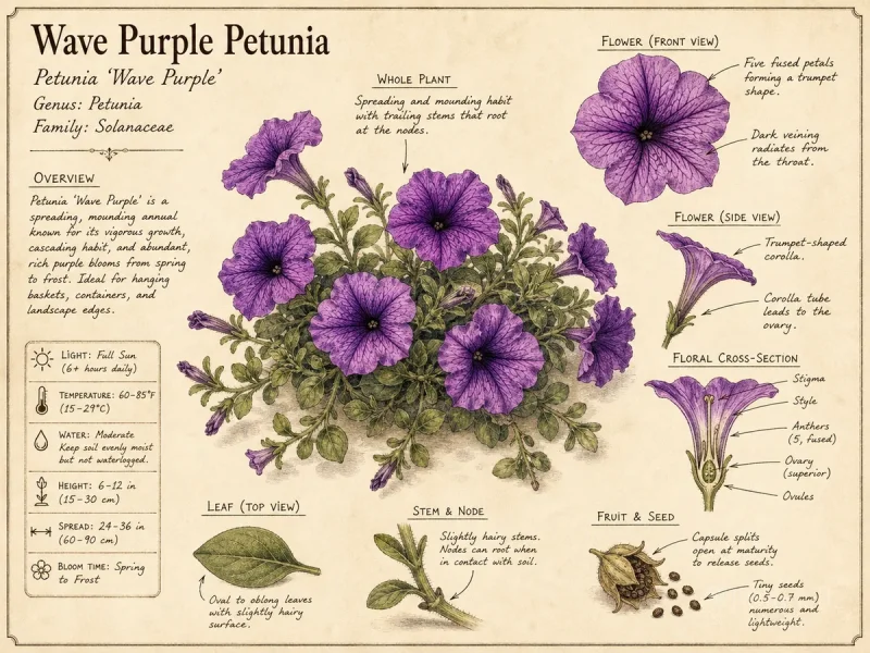 Wave Purple Petunia (Petunia ‘Wave Purple’)